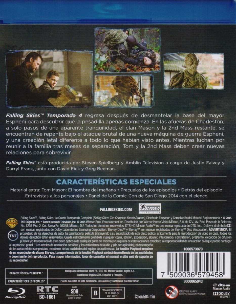 Falling Skies Cuarta Temporada 4 Cuatro Blu-ray
