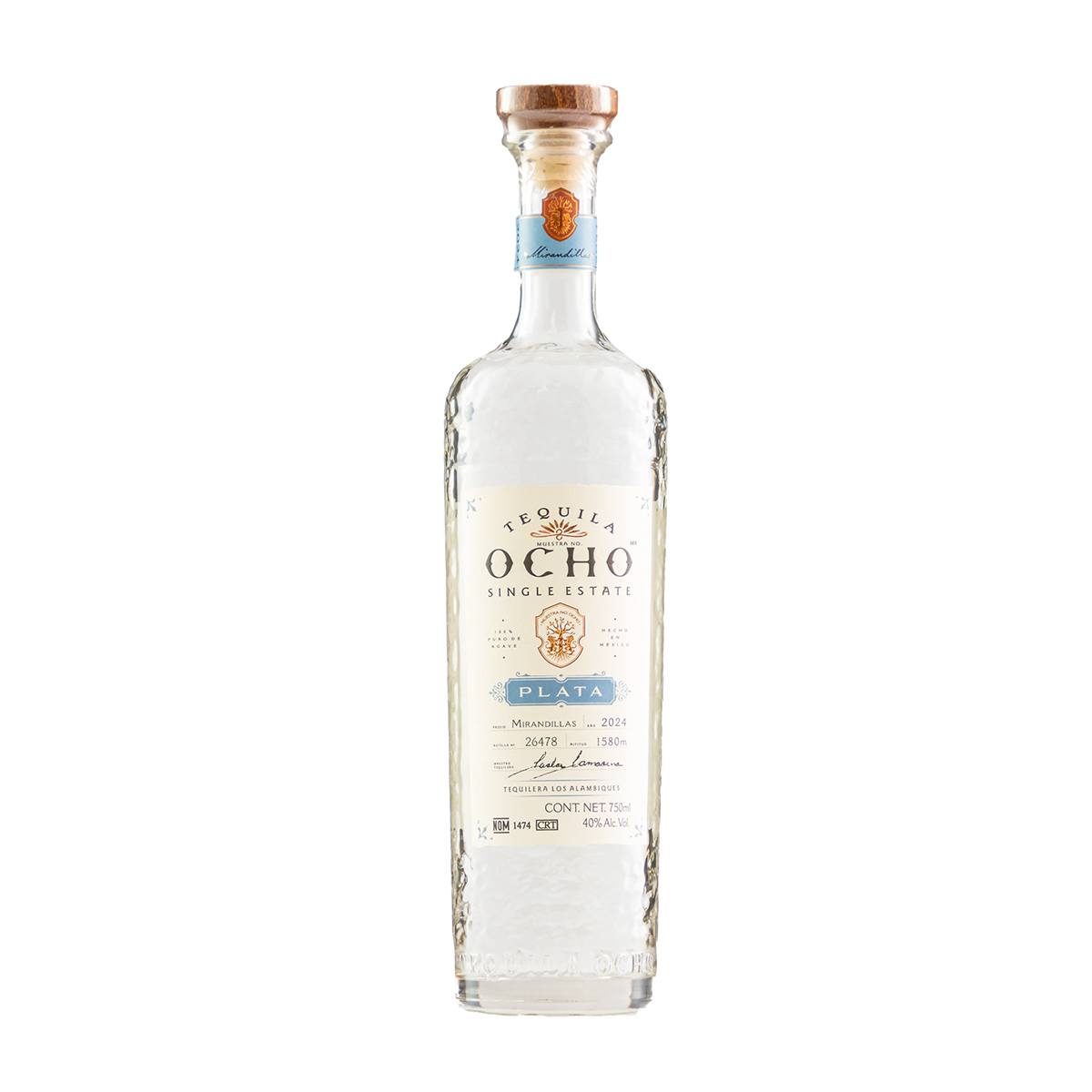 Tequila Ocho Plata Single Estate 750ml