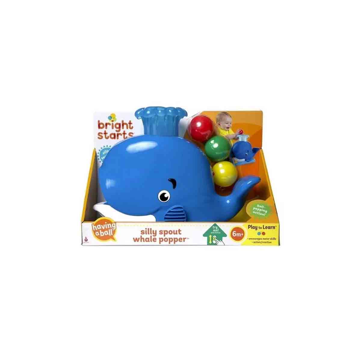 Juguete infantil Bright Starts Whale Polka Dots, azul