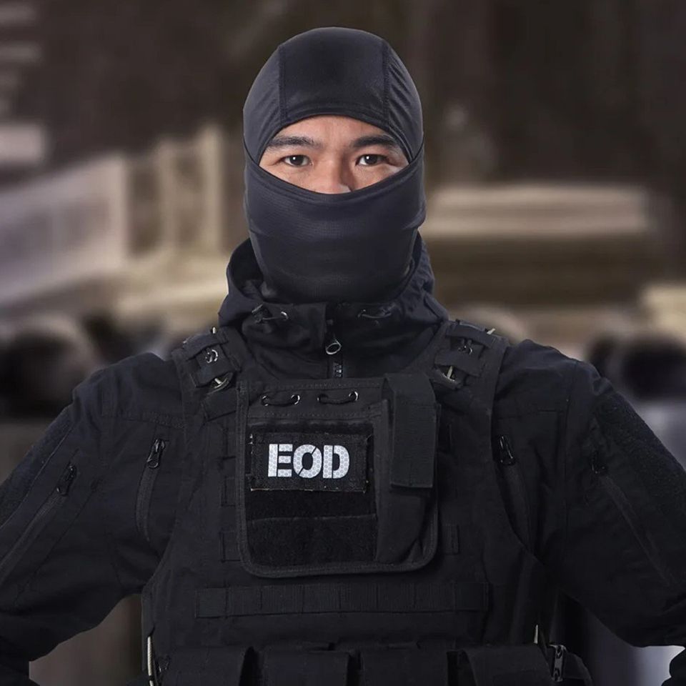 Pasamontañas gorro militar táctico bici máscara aire libre senderismo cabeza cálido bufanda negro