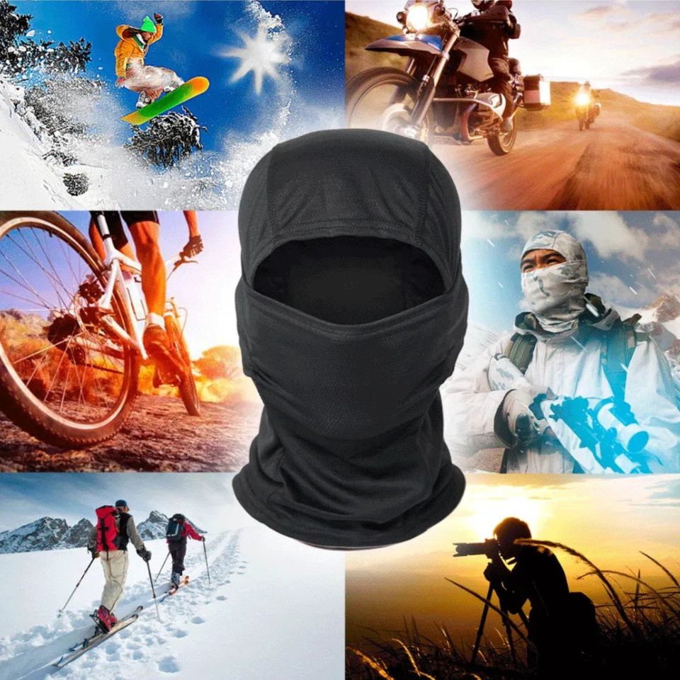Pasamontañas gorro militar táctico bici máscara aire libre senderismo cabeza cálido bufanda negro