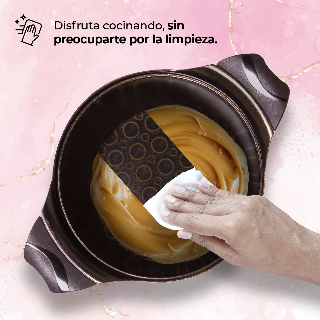 Olla De Cerámica Della 5 Capas Color Rosa 20cm