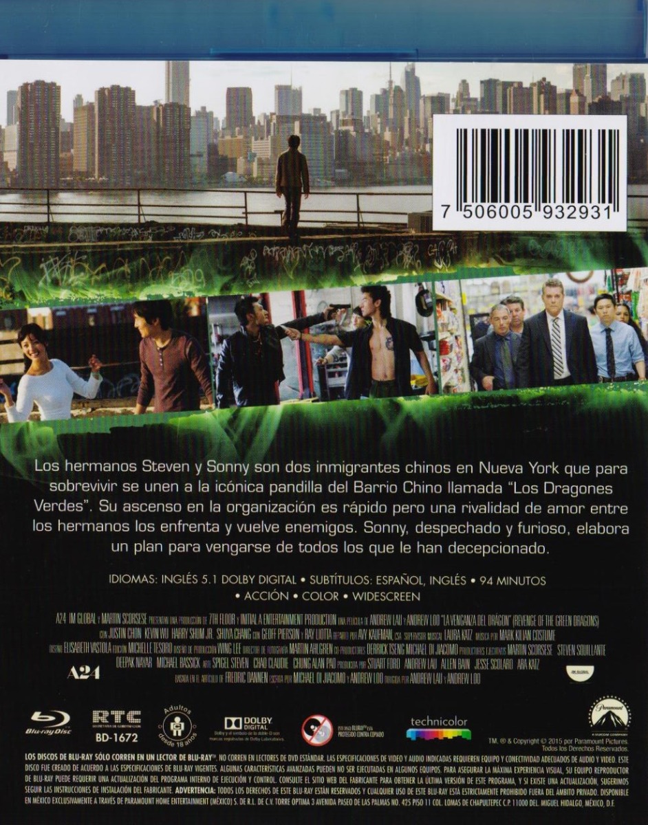 La Venganza Del Dragon Revenge Green Dragon Pelicula Blu-ray