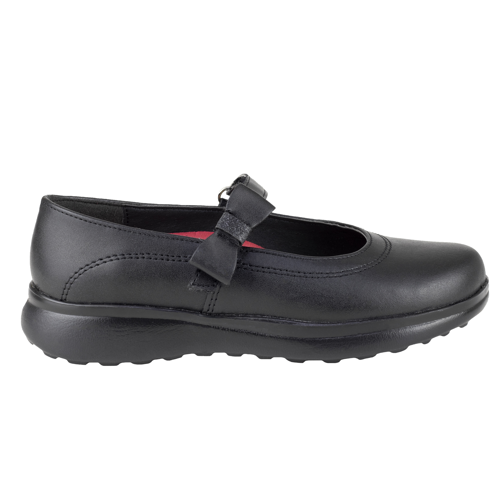 Flat Zapato Para Niña Escolar Vavito Piel 7607 Negro Confort