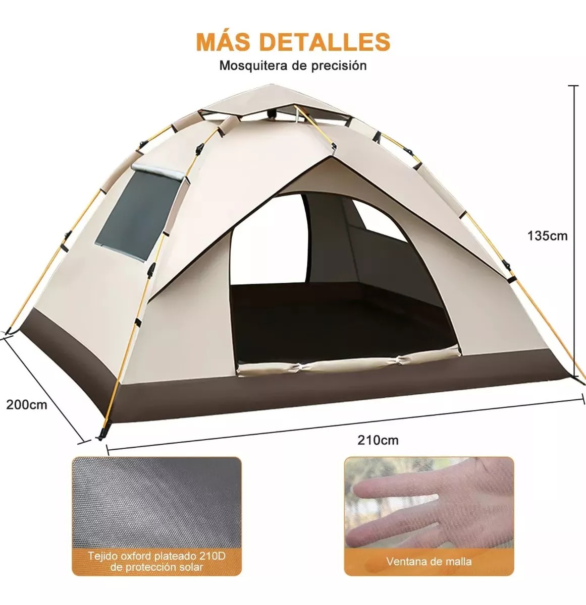 Tienda Casa Campaña Grandes Para Acampar 4 Persona