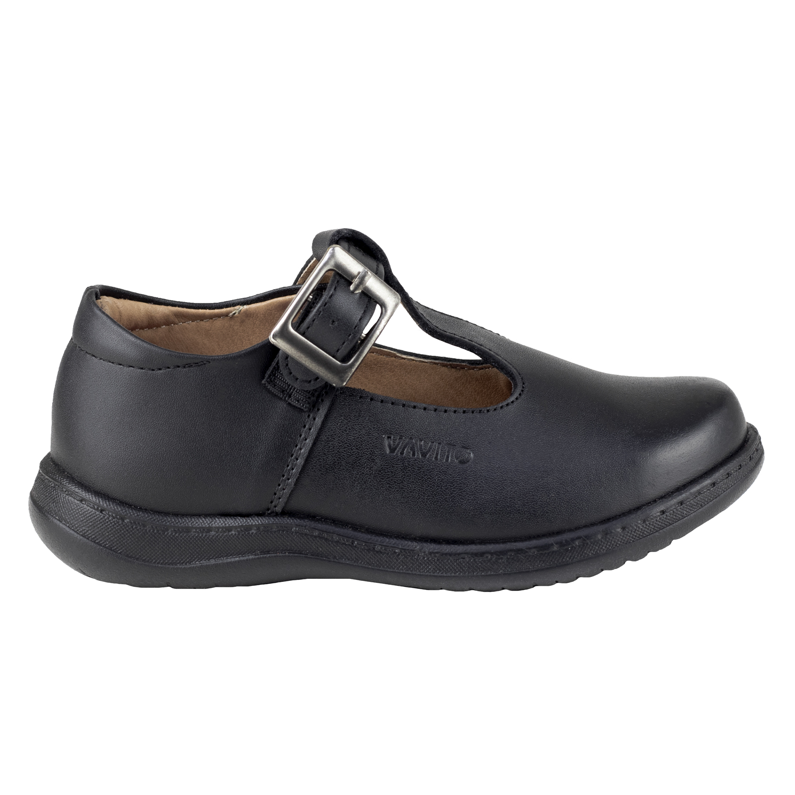 Zapatos Escolares Para Niña Vavito Clásicos 770013 Negro De Piel