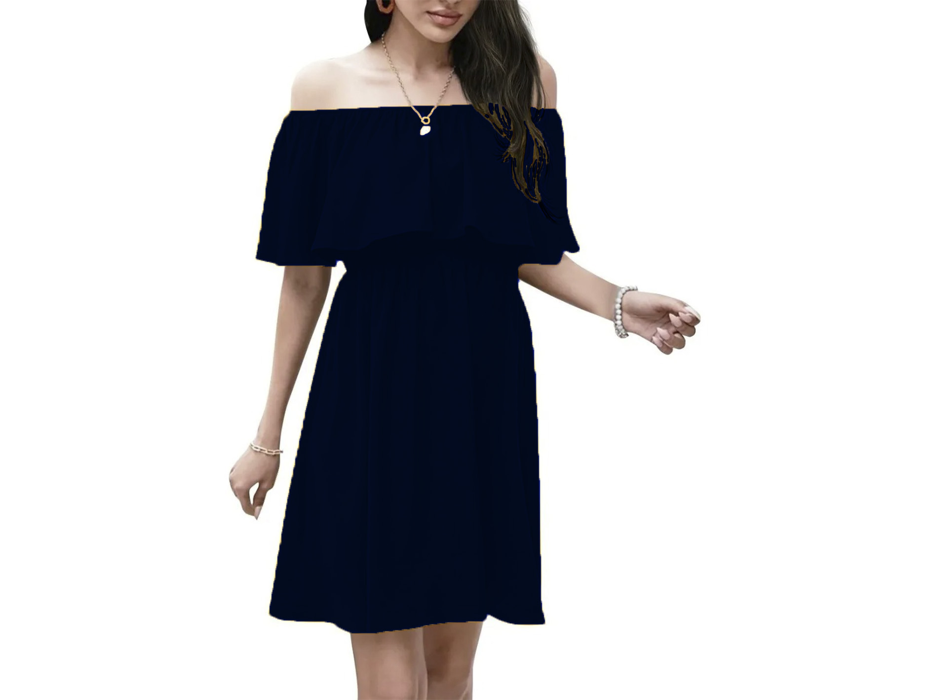 Vestido Corto Tipo Campesino Para Dama