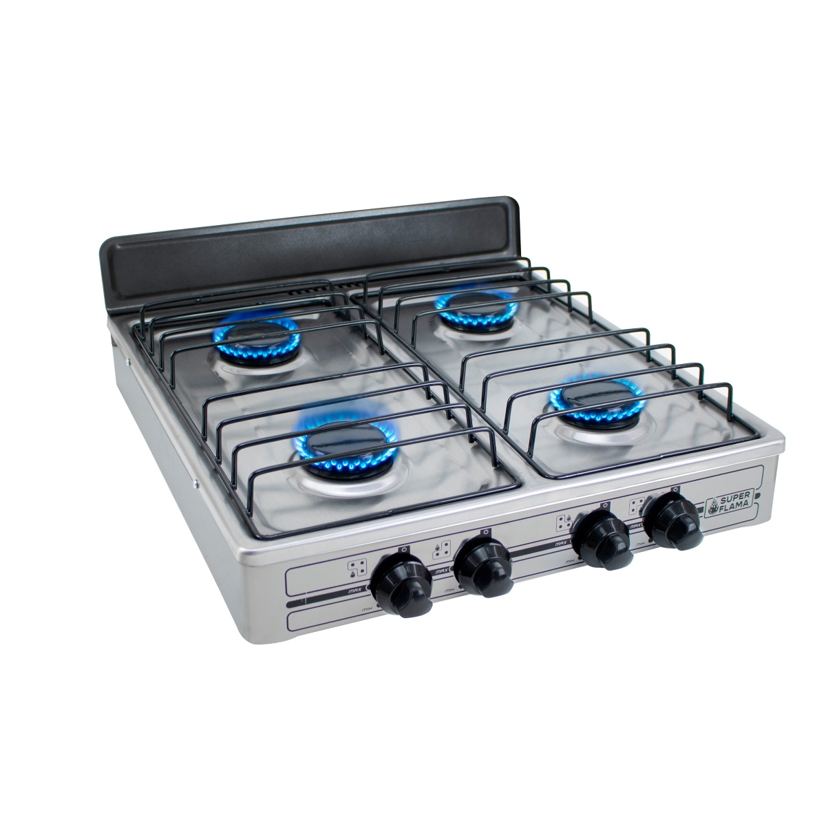 Parrilla de Gas Super Flama 4Q-TA 4 Quemadores Acero Inox ALBY10