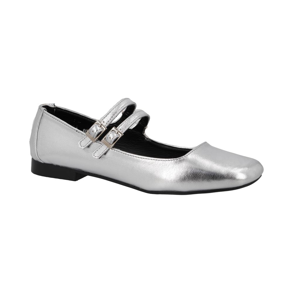 Zapato Para Mujer Cosmo Paris By Bese 901 Color Plata Charol Balerina ...