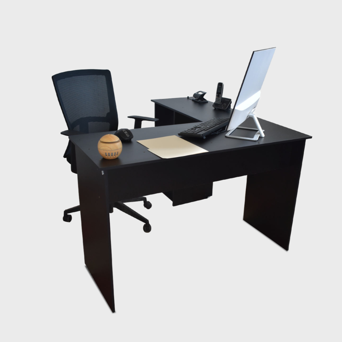 Escritorio Esquinero L  Hogare Negro