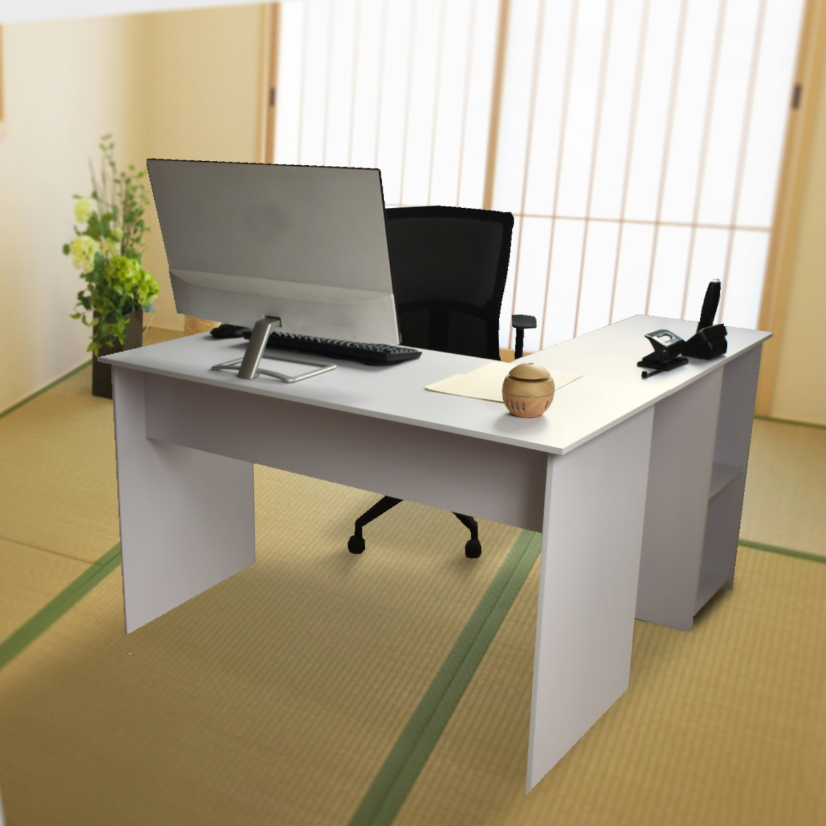 Escritorio Esquinero L  Hogare Blanco