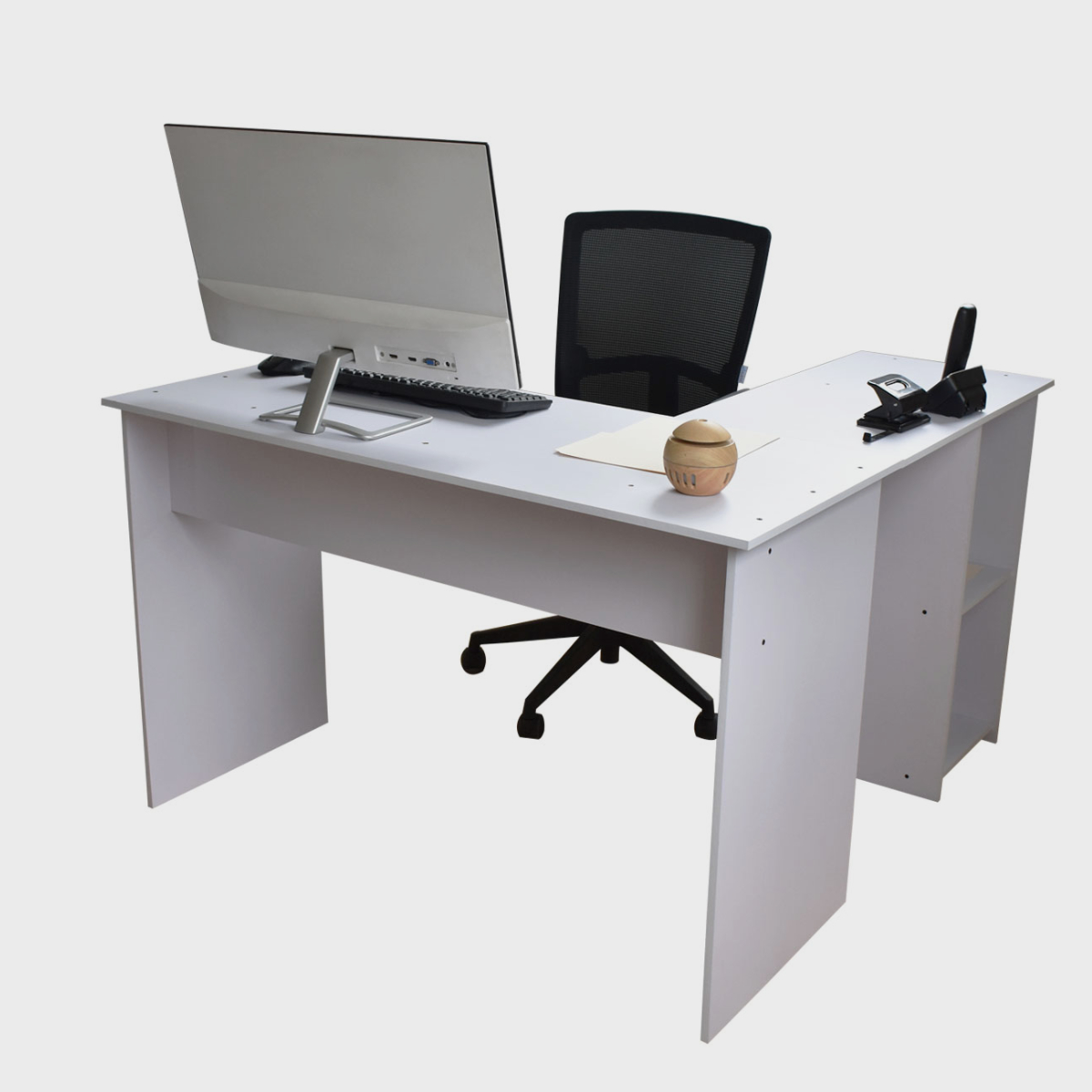 Escritorio Esquinero L  Hogare Blanco