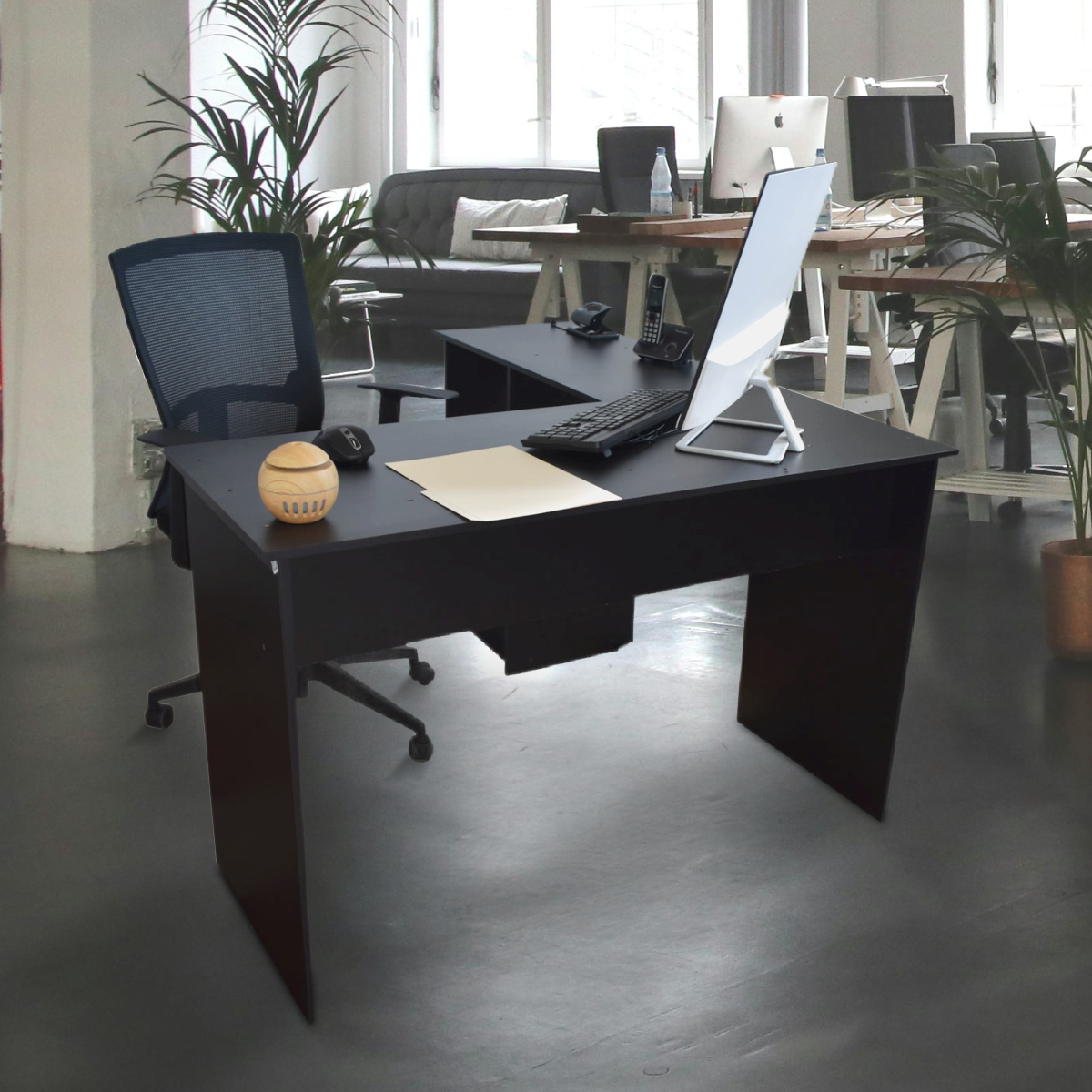 Escritorio Esquinero L  Hogare Negro