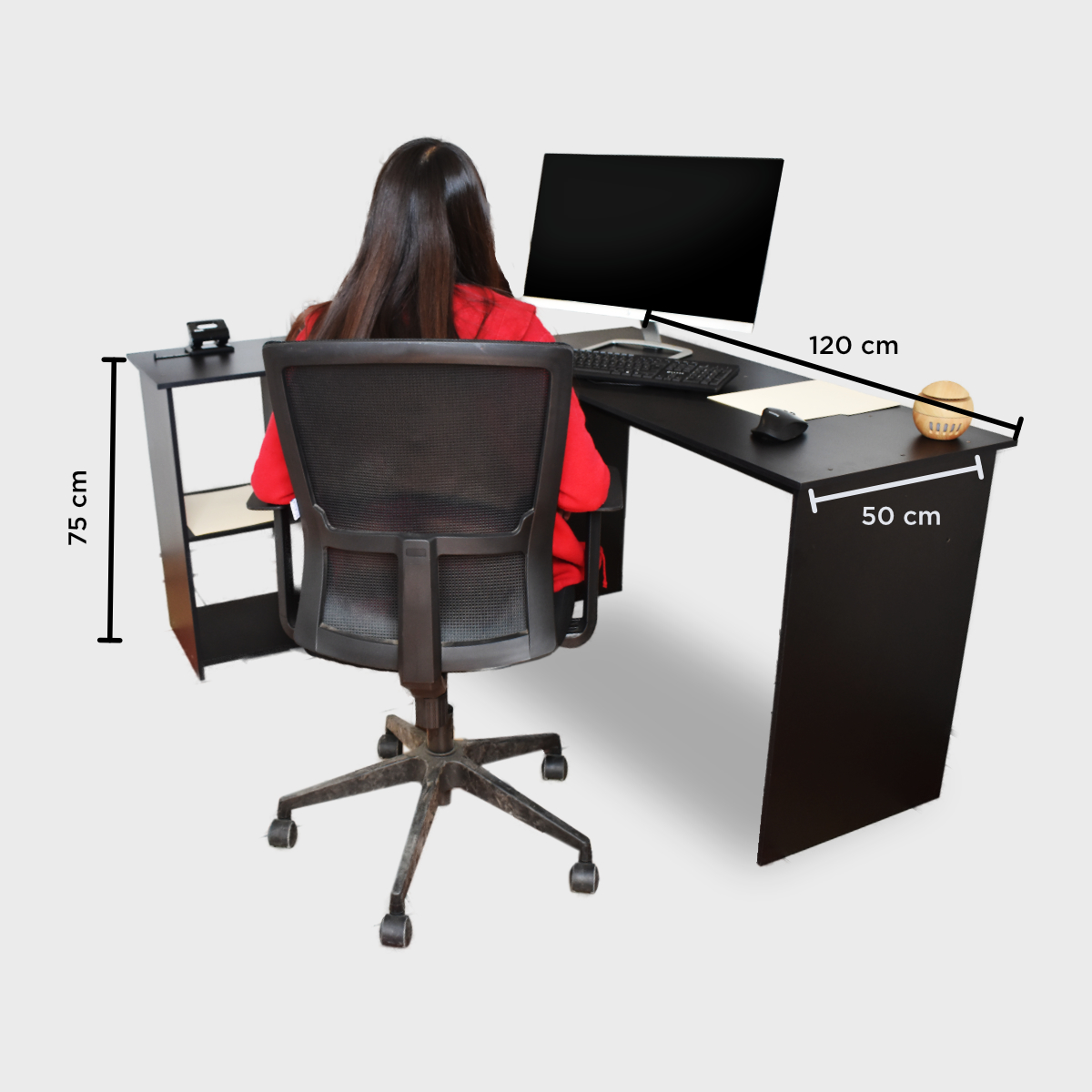 Escritorio Esquinero L  Hogare Negro