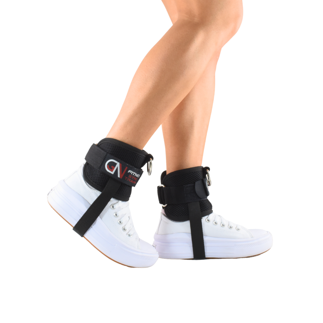 GN FITNESS - Grilletes para Tobillo Gym - Grilletes para Tobillo Gym Mujer y Hombre - Tobilleras Gym - Grilletes Gym - Correa de Tobillo para Gym - Grilletes con Talonera Argolla Ultrareforzada