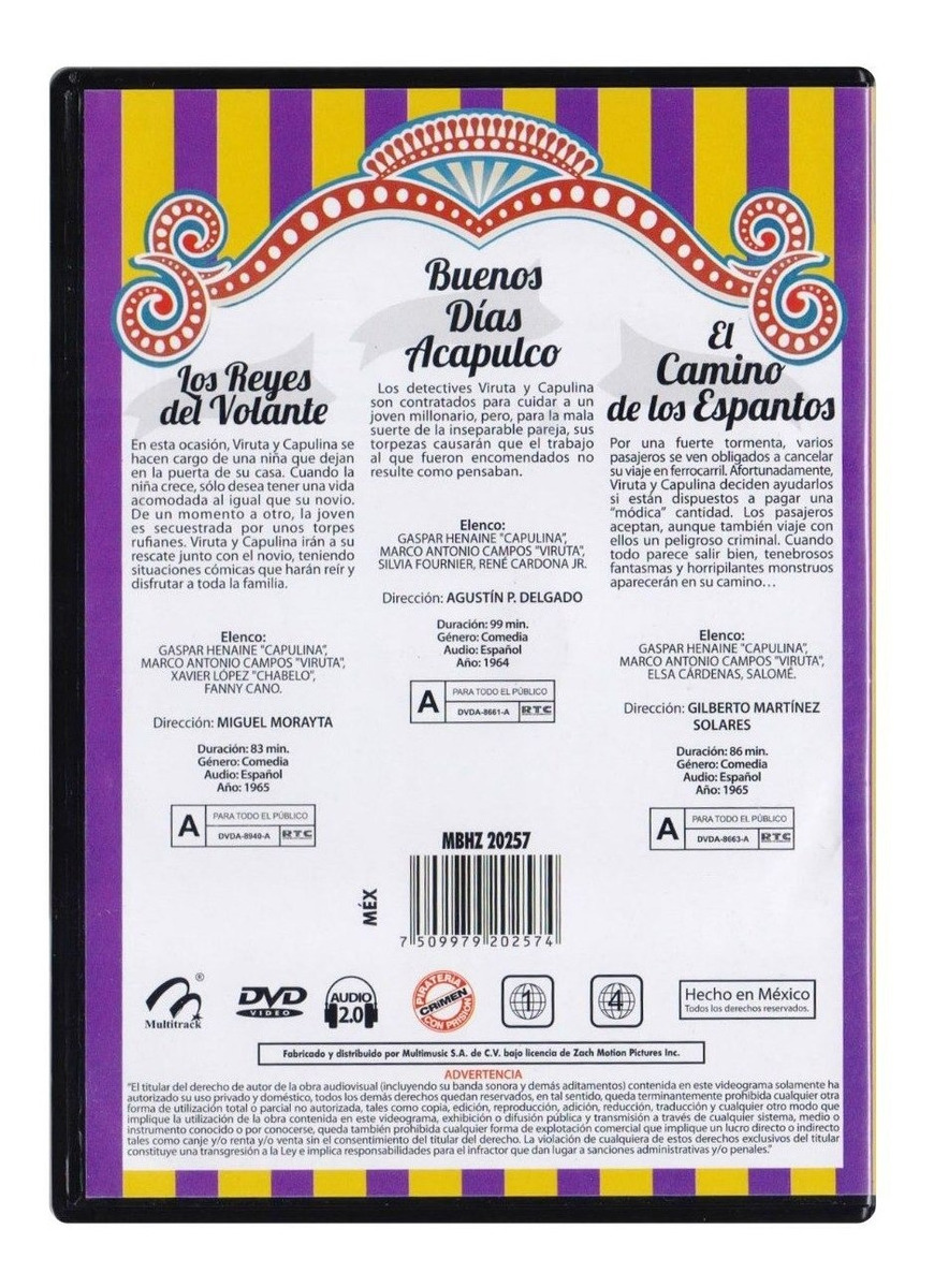 Capulina Volumen 2 Coleccion De 3 Peliculas Dvd