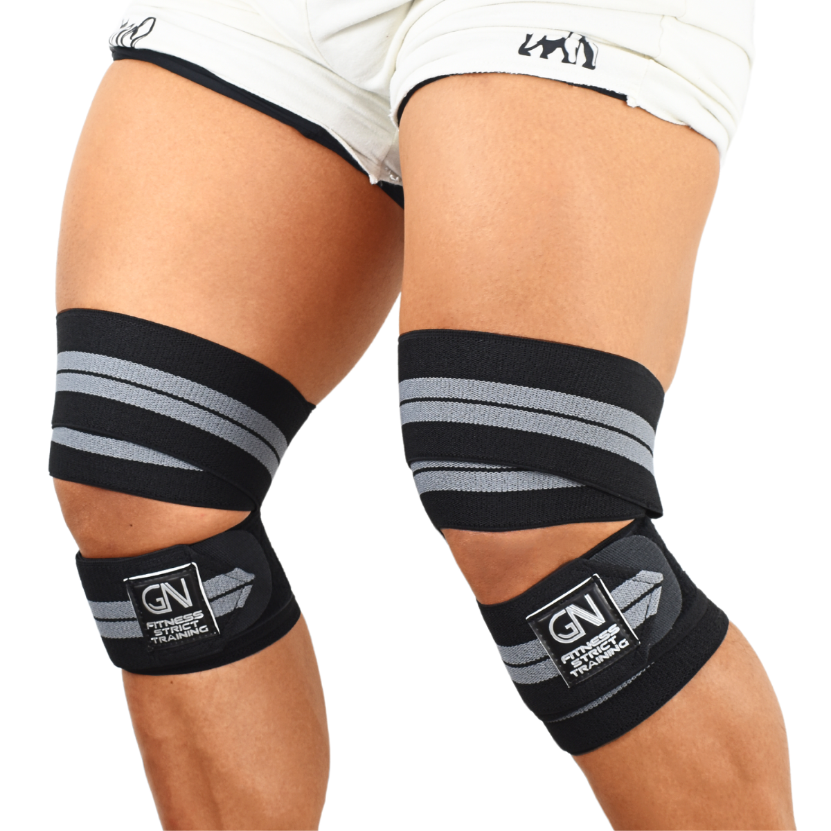 GN FITNESS - Rodilleras Gym - Vendas Para Rodillas Gym Mujer y Hombre - Rodilleras para Gym - Knee Wraps Gym - Bandas para Rodillas Gym - Venda Para Rodilla Gym - Rodilleras Elasticas Gym - Vendas Elasticas Rodillas ESTABILIZA Y PROTEGE TUS RODILLAS