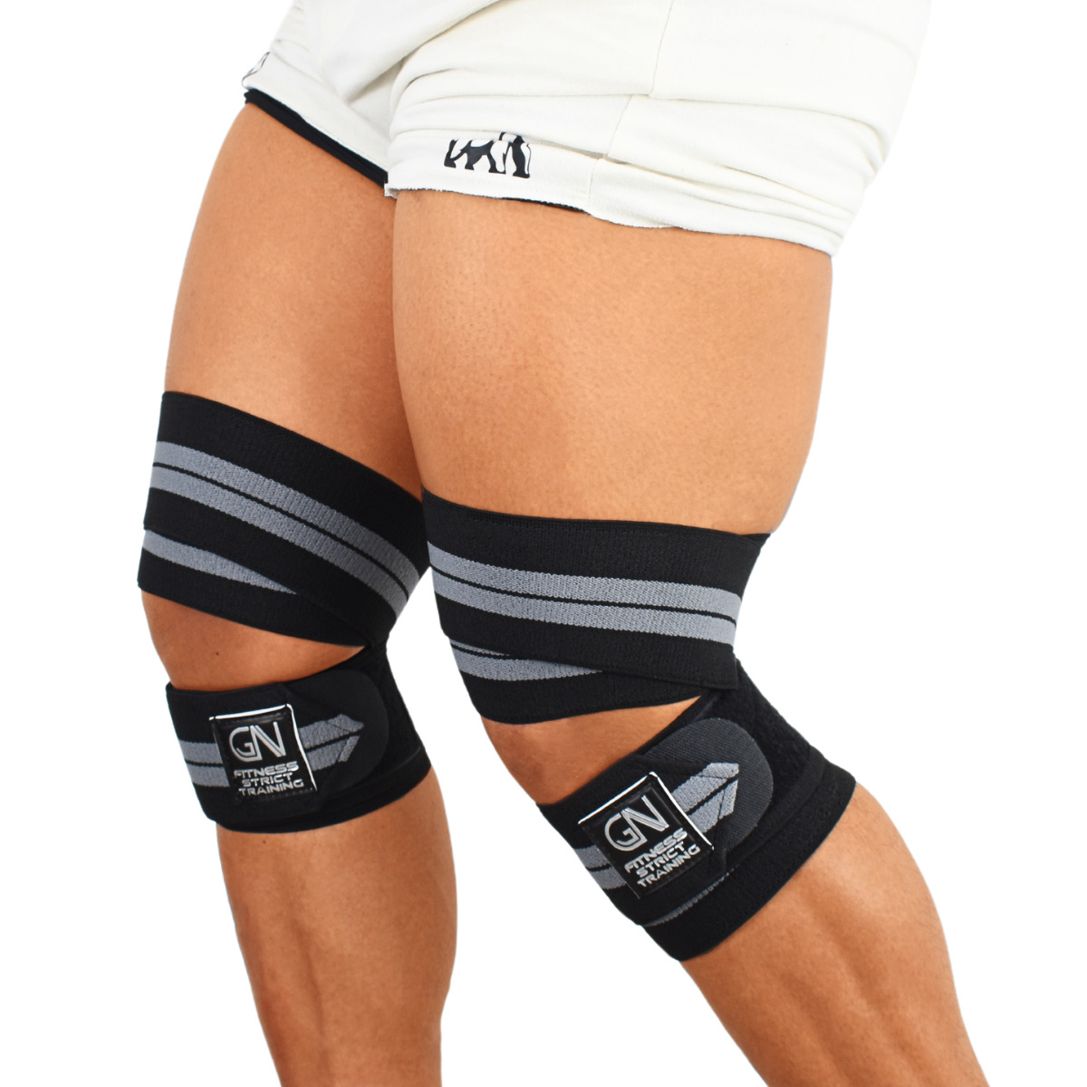 GN FITNESS - Rodilleras Gym - Vendas Para Rodillas Gym Mujer y Hombre - Rodilleras para Gym - Knee Wraps Gym - Bandas para Rodillas Gym - Venda Para Rodilla Gym - Rodilleras Elasticas Gym - Vendas Elasticas Rodillas ESTABILIZA Y PROTEGE TUS RODILLAS