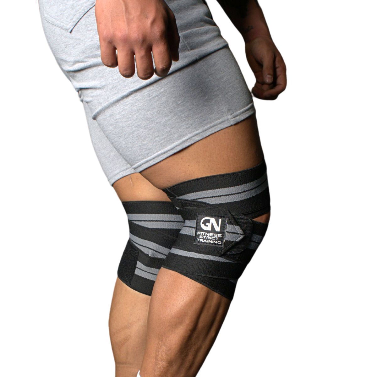 GN FITNESS - Rodilleras Gym - Vendas Para Rodillas Gym Mujer y Hombre - Rodilleras para Gym - Knee Wraps Gym - Bandas para Rodillas Gym - Venda Para Rodilla Gym - Rodilleras Elasticas Gym - Vendas Elasticas Rodillas ESTABILIZA Y PROTEGE TUS RODILLAS