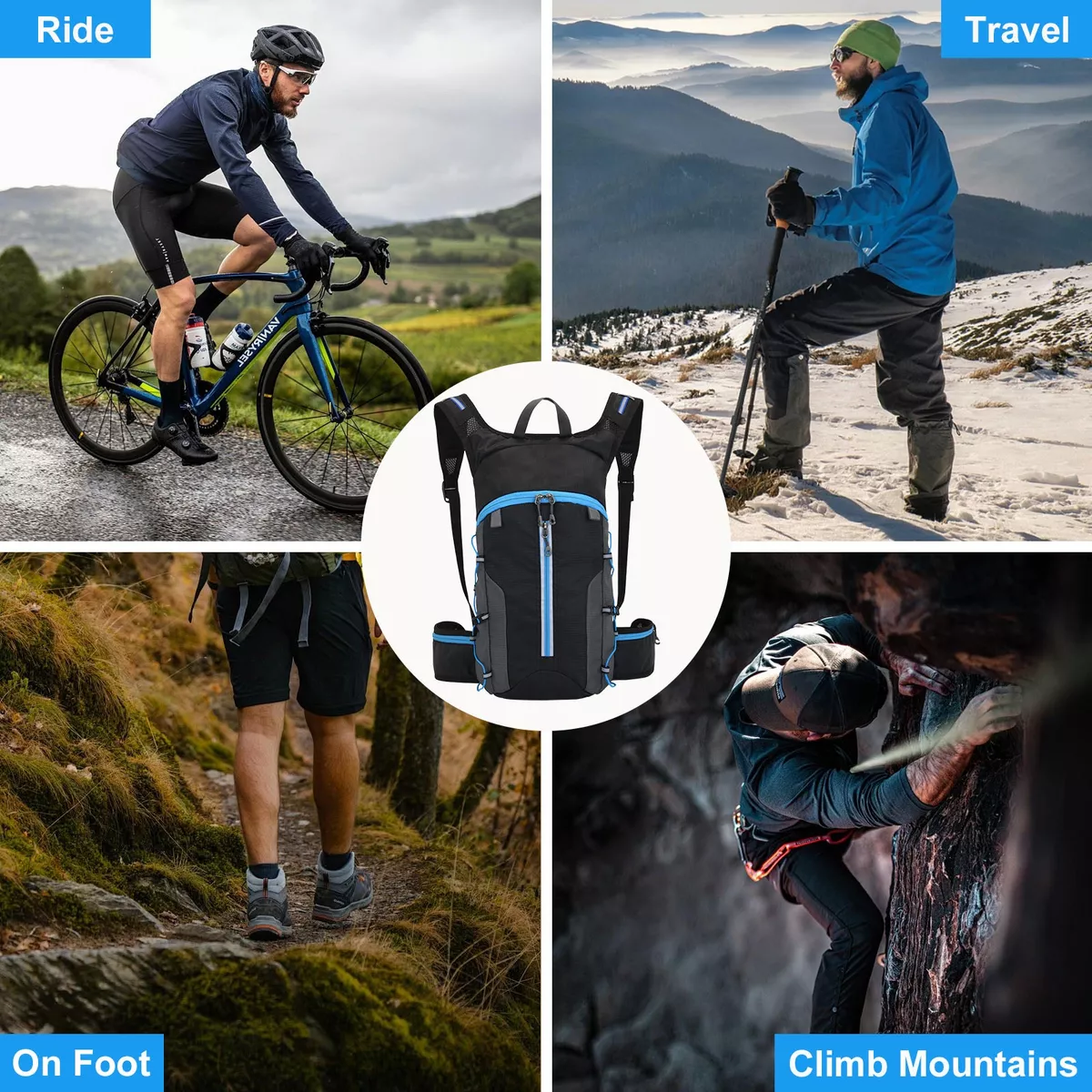 Mochila Hidratación Ciclismo Hiking Con 2 Bolsa De Agua 2l Estilo 2