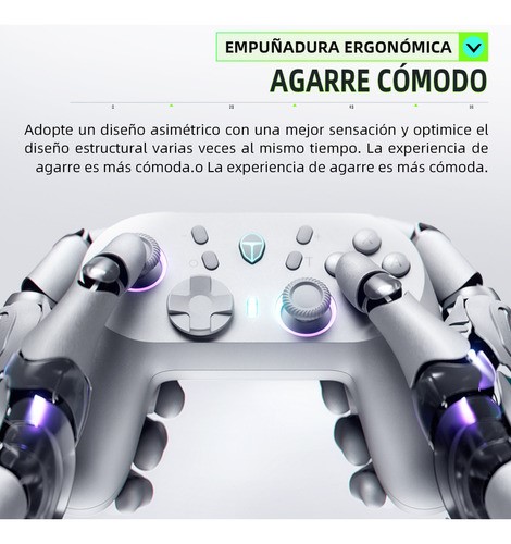 Control Inalámbrico Thunderobot G45 Pro para Nintendo Switch Bluetooth Android BLANCO