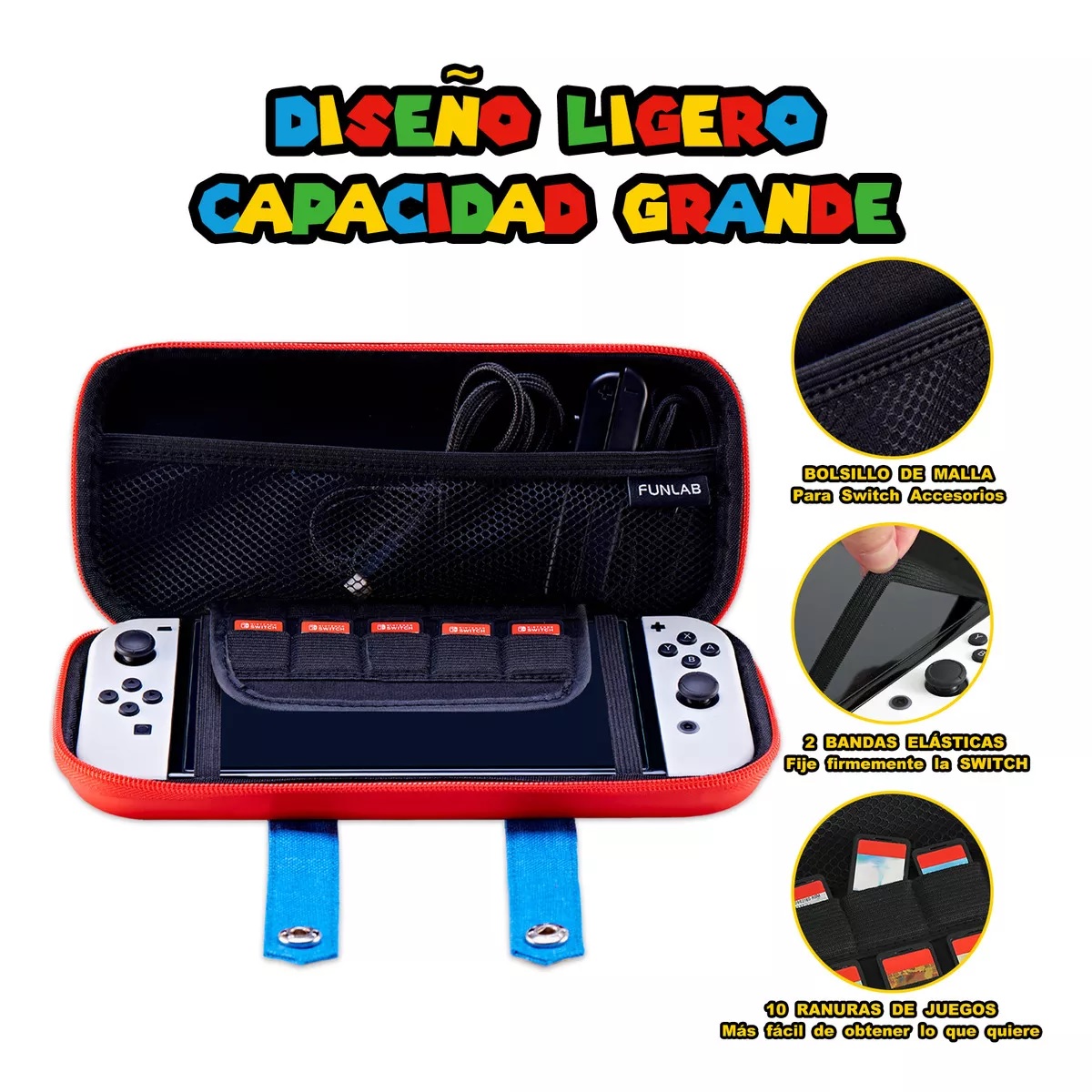 Kit Fundas Y Estuche De Nintendo Switch Con 20pzs Accesorios
