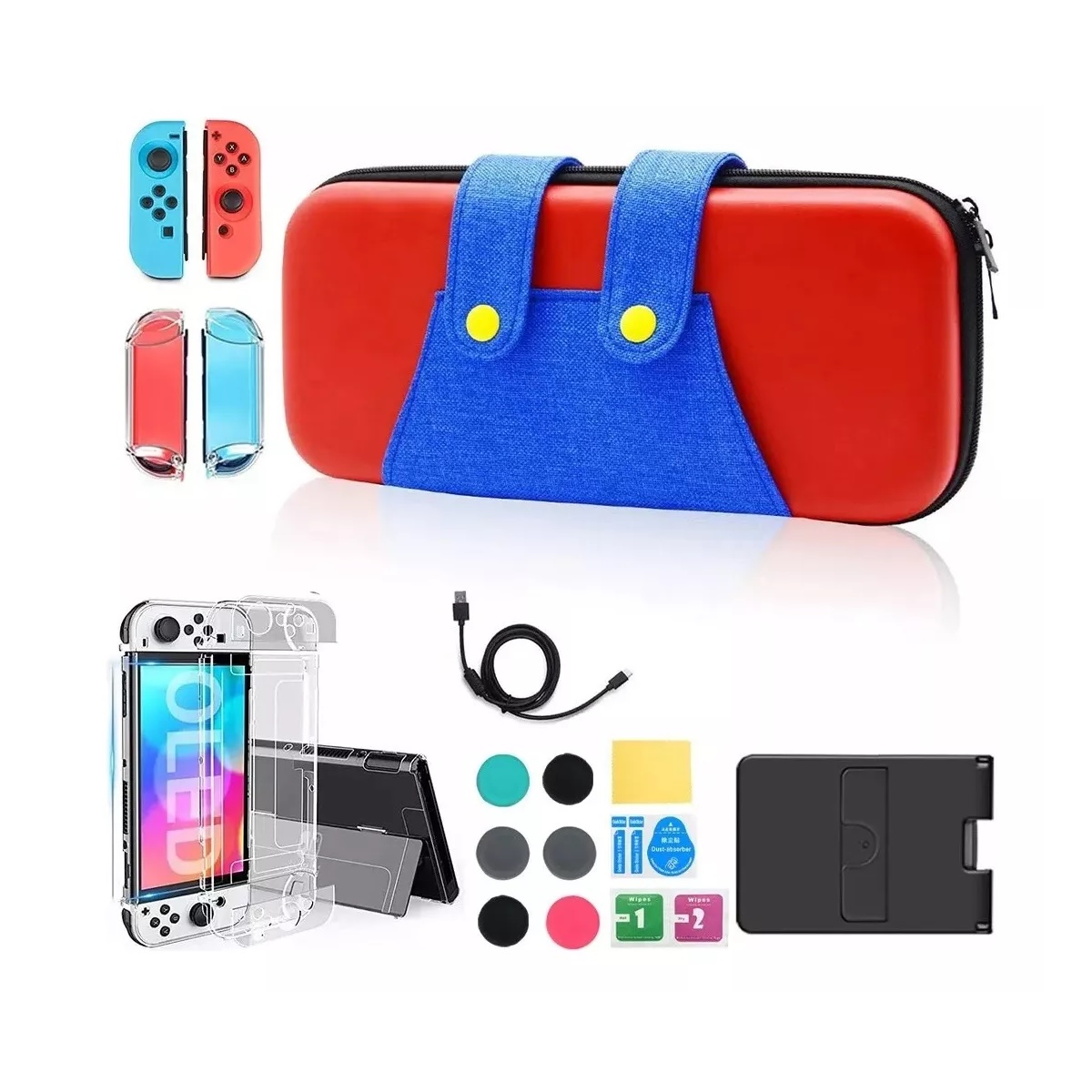Kit Fundas Y Estuche De Nintendo Switch Con 20pzs Accesorios