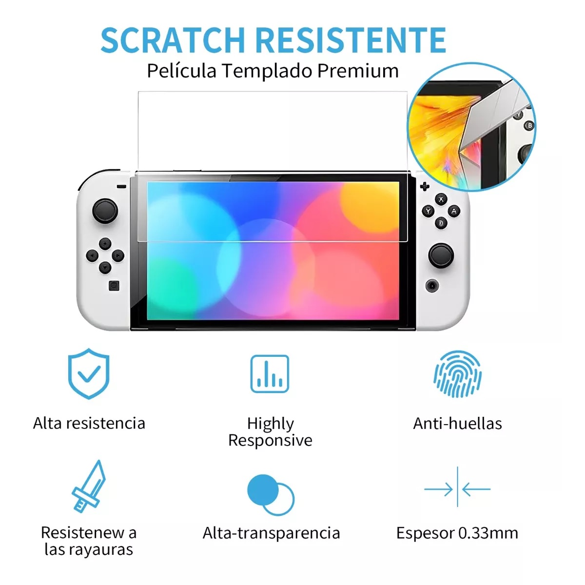 Kit De 30 Accesorios Funda Para Nintendo Switch Oled Estuche Rojo
