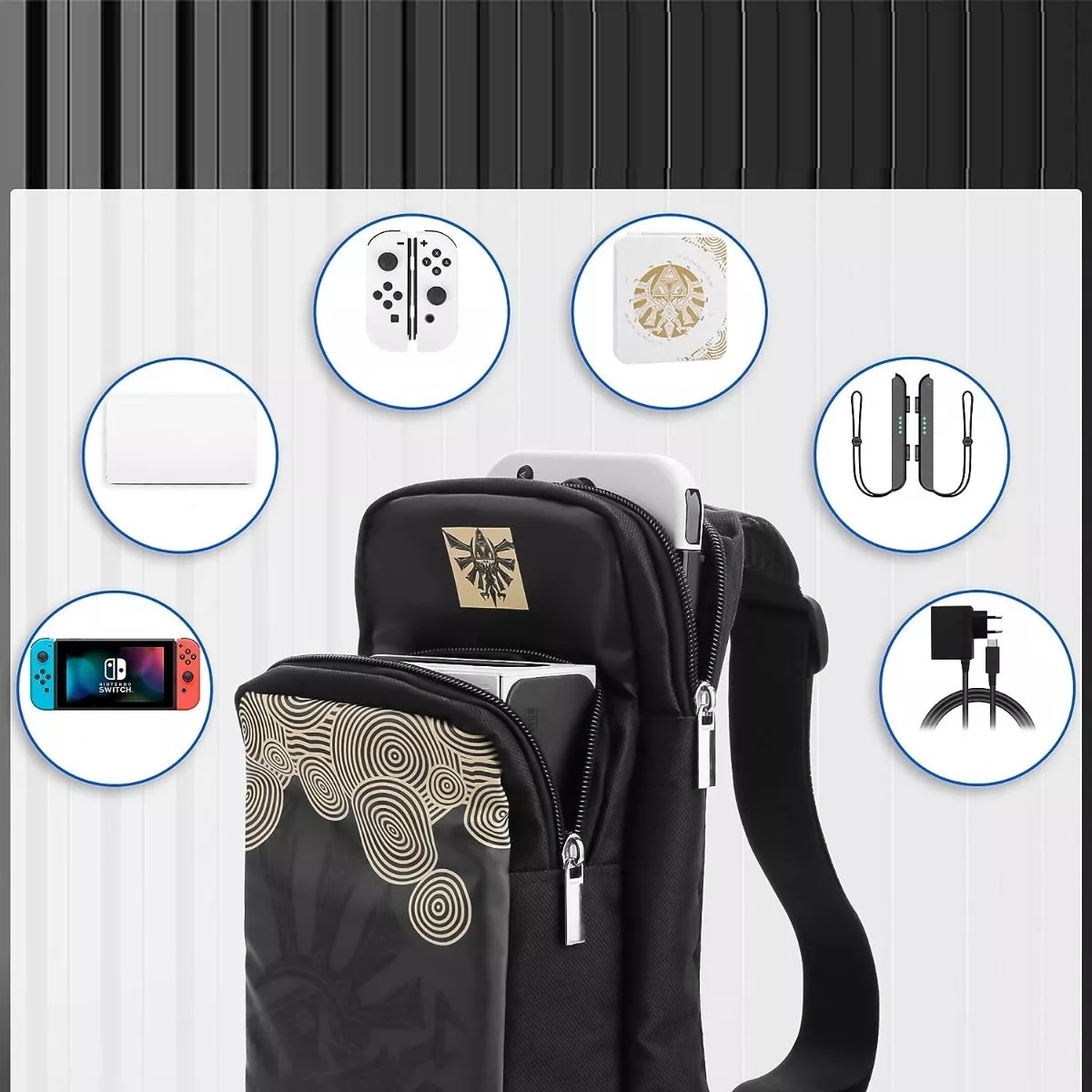 Estuche Mochila De Zelda Tears Of The Kingdom Para N. Switch