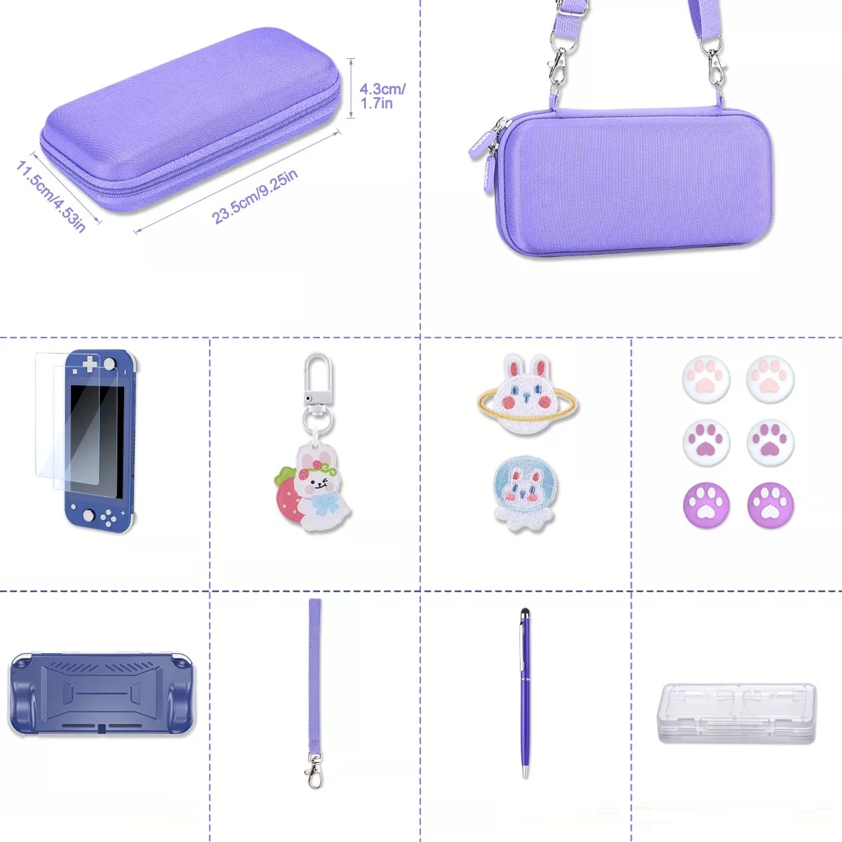Kit De 17 Accesorios Con Estuche Para Nintendo Switch Lite