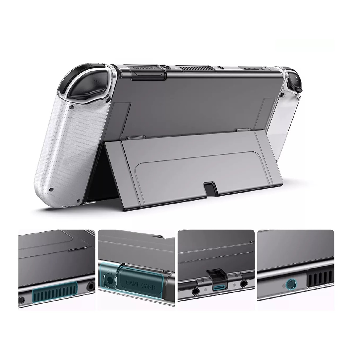 Kit De Accesorios Con Estuches Para Nintendo Switch Oled Morado