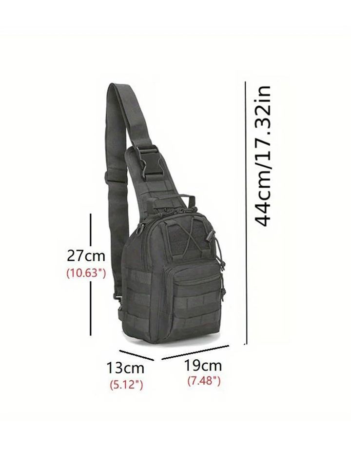 Mochila táctica versátil pecho bolsa transporte senderismo caza deportes cartera moto autos negro