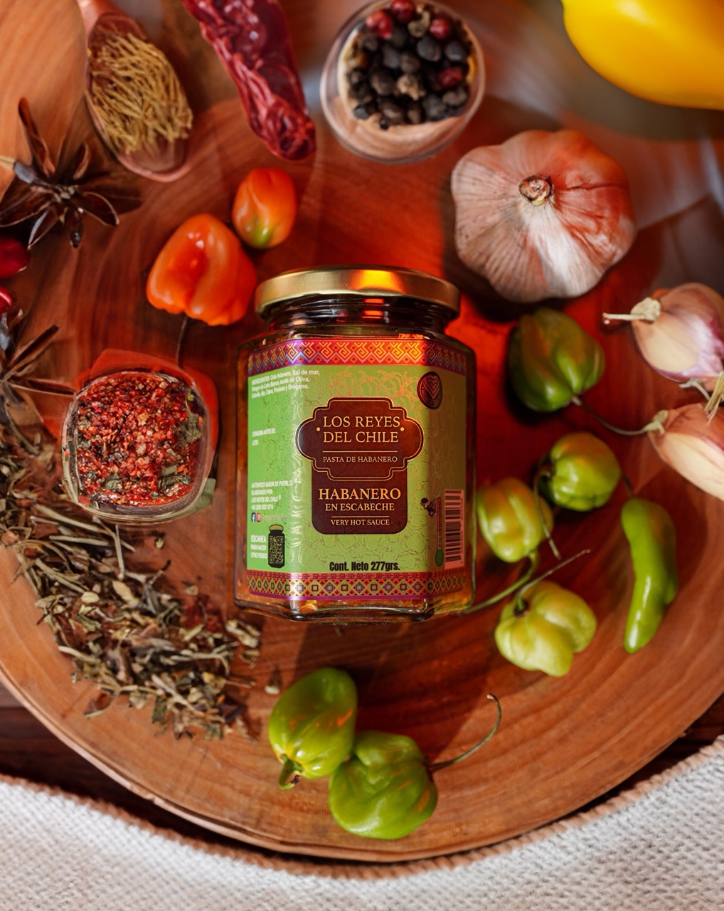 Habaneros en Escabeche , conserva original, 277gr hechos en veracruz