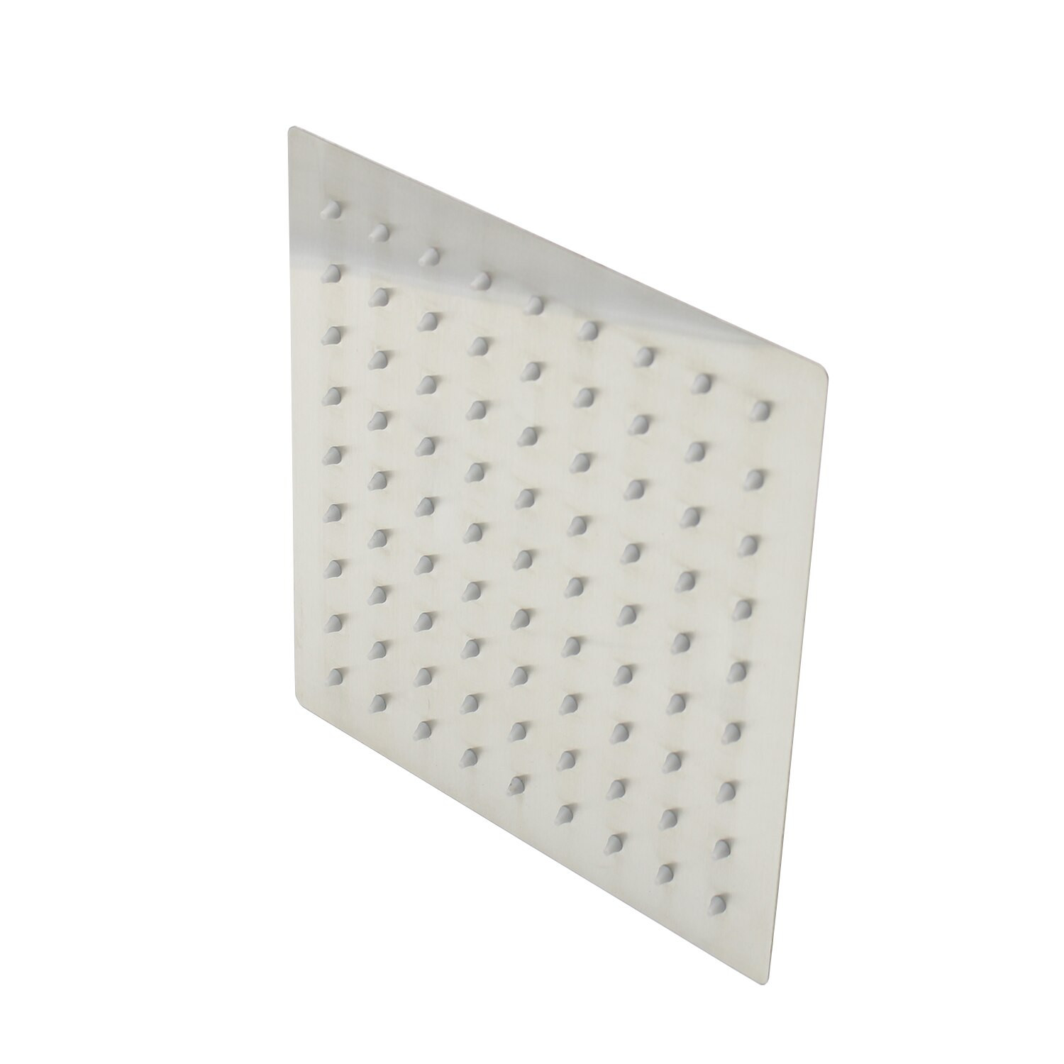 Regadera Cuadrada 25cm Satinada Sin Brazo Baja Y Alta Acero