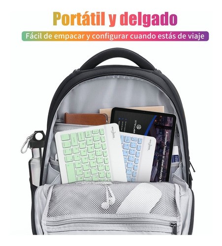 Teclado Inalámbrico Bluetooth Para iPad Android Pc VERDE