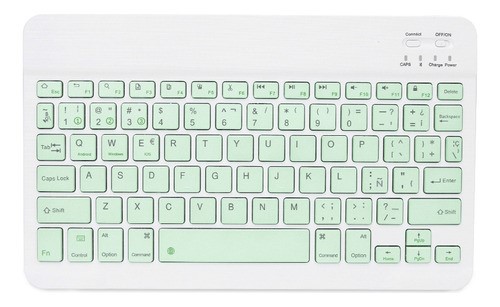 Teclado Inalámbrico Bluetooth Para iPad Android Pc VERDE