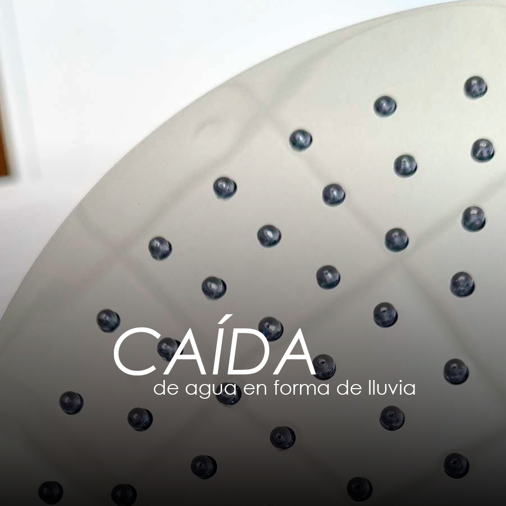 sistema de ducha juego de 2 piezas regadera redonda y mezclador cromo montaje en pared