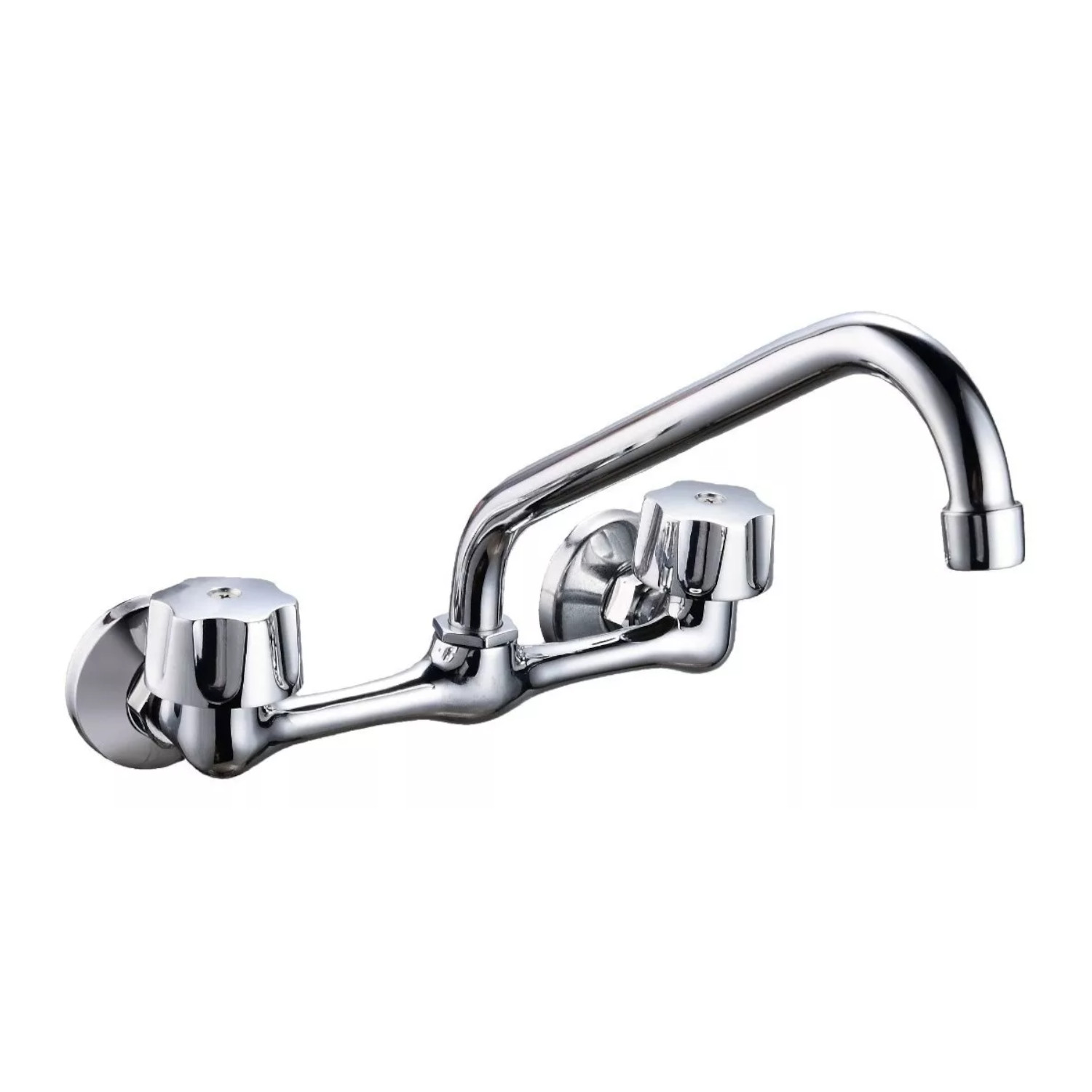 Llave Mezcladora Agua Fregadero O Tarja De Cocina Alfa Cromada Acero Inoxidable de Empotrar