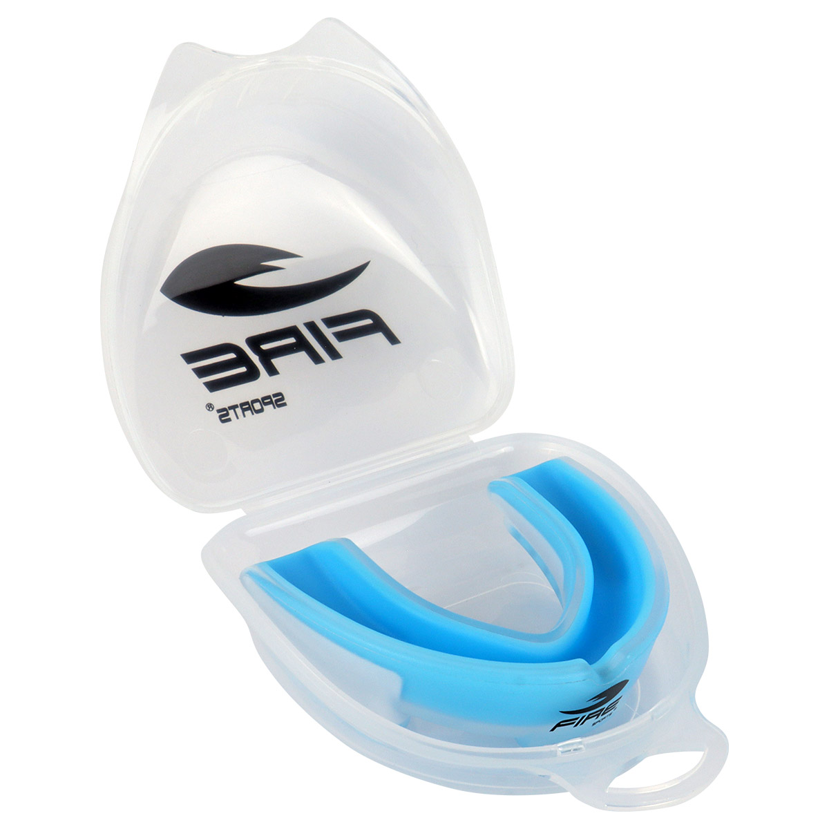 Protector bucal Fire Sports bicolor moldeable para box y artes marciales Azul Aqua