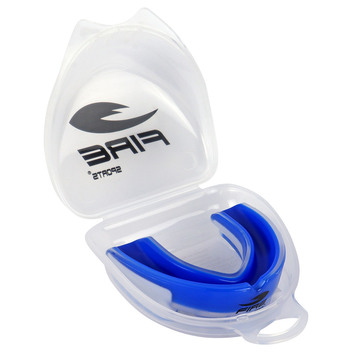 Protector bucal Fire Sports bicolor moldeable para box y artes marciales Azul Marino