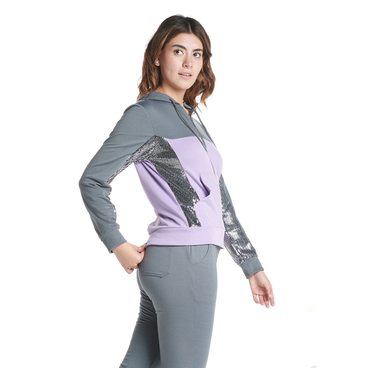 Conjunto Deportivo para Dama combinado Sudadera con Pants