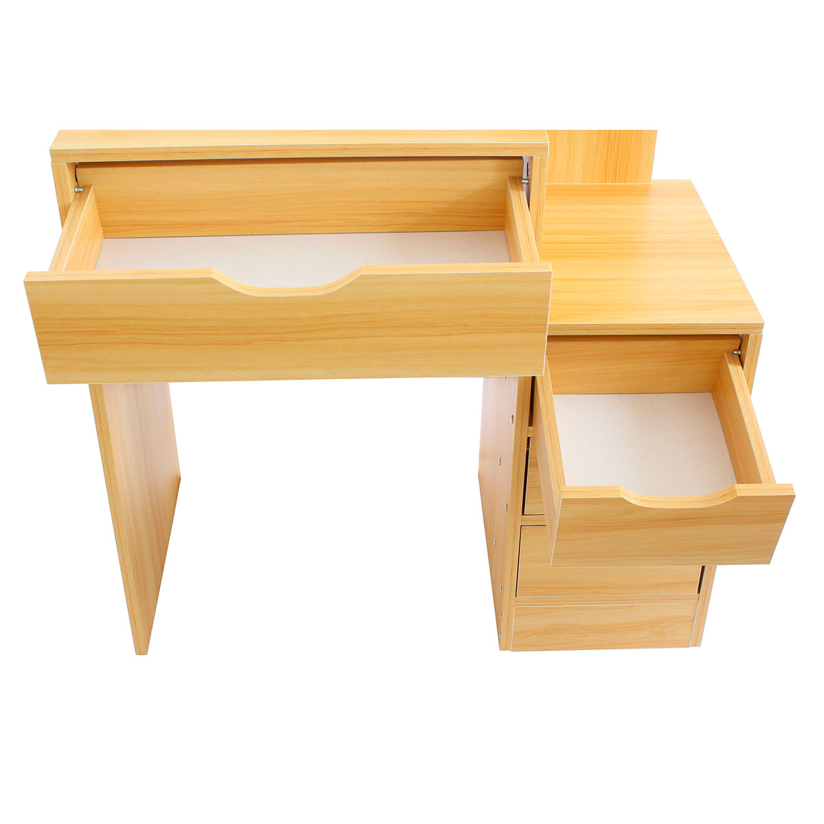 Tocador de Dormitorio con Banco de 3 Cajones con Almacenamiento y Espejo Moderno Bona.