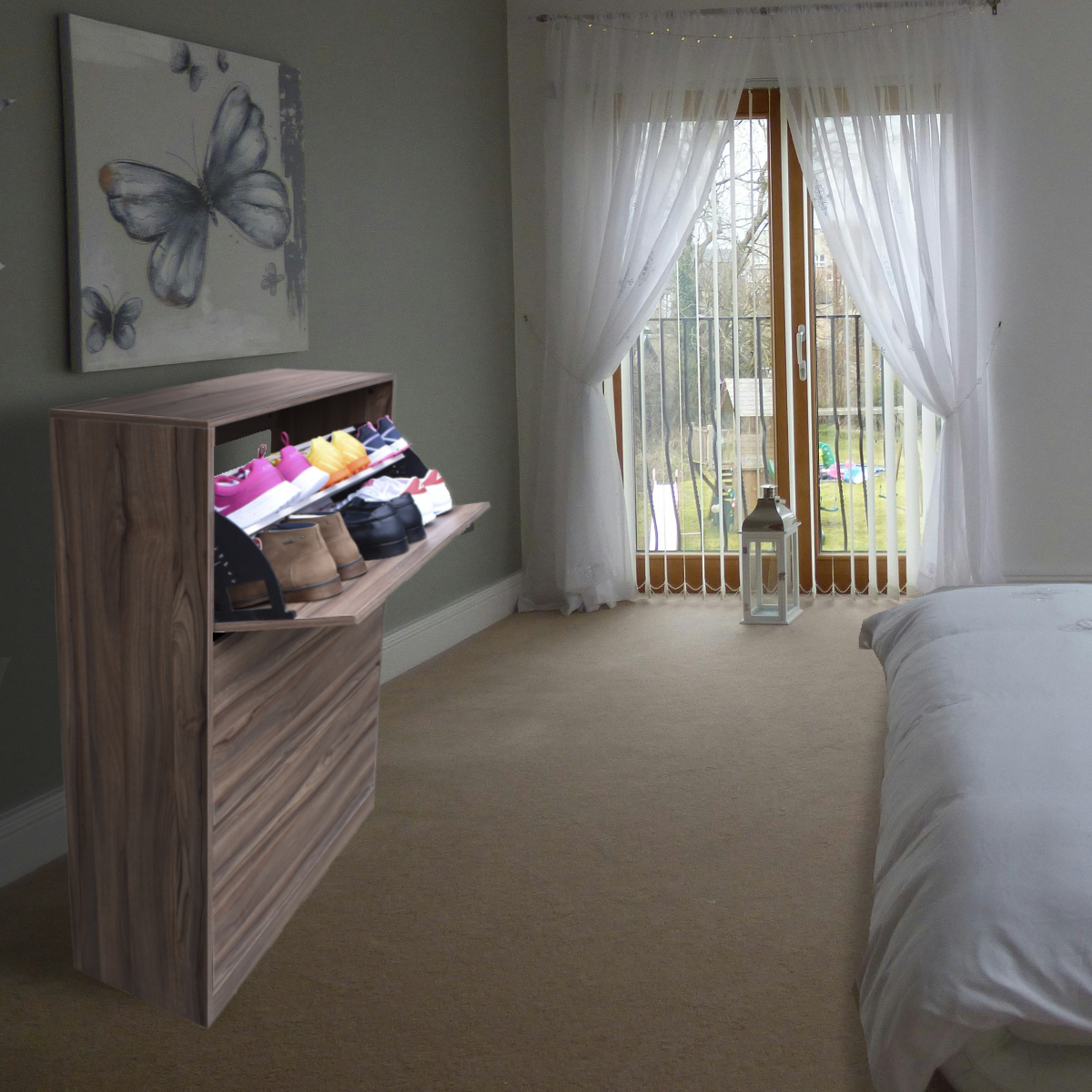 Organizador De Zapatos Hogare, Mueble Zapatero Madera, Venecia Resistente y Practico Parota