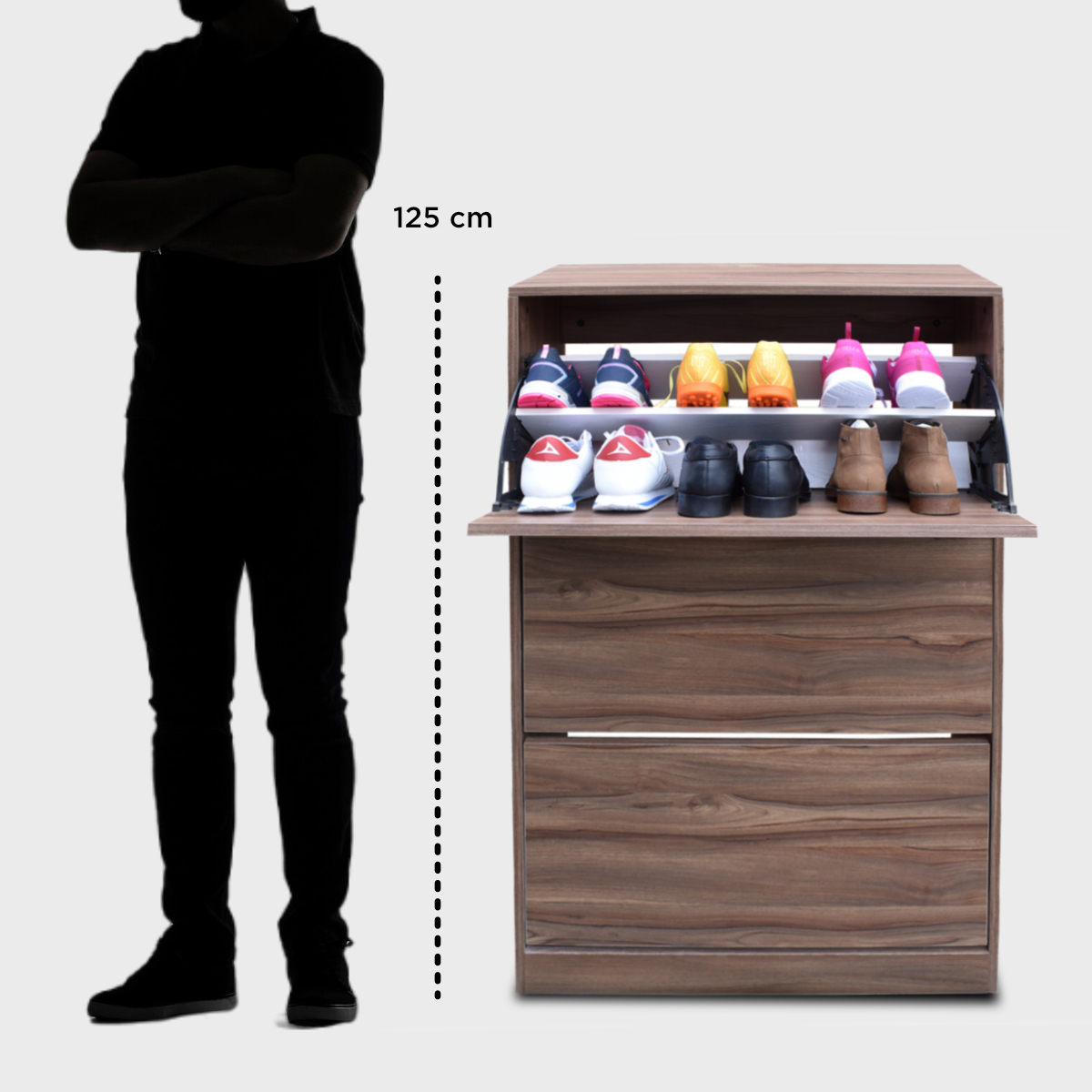 Organizador De Zapatos Hogare, Mueble Zapatero Madera, Venecia Resistente y Practico Parota