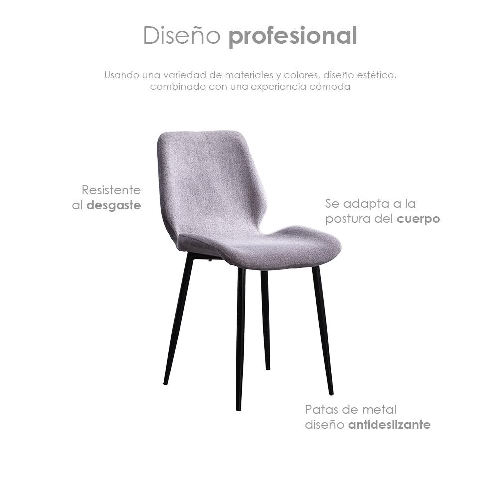 Silla de comedor berlin/Gris