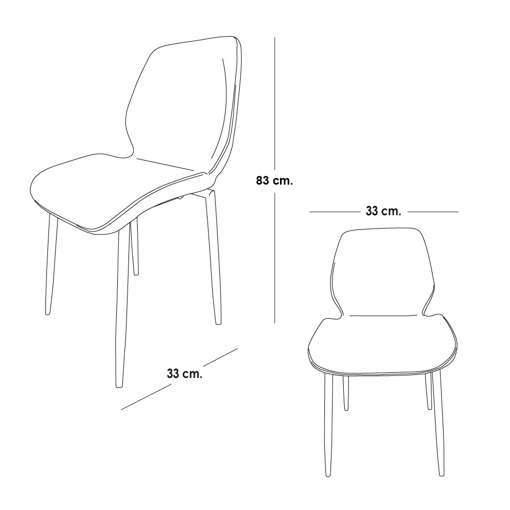 Silla de comedor berlin/Gris
