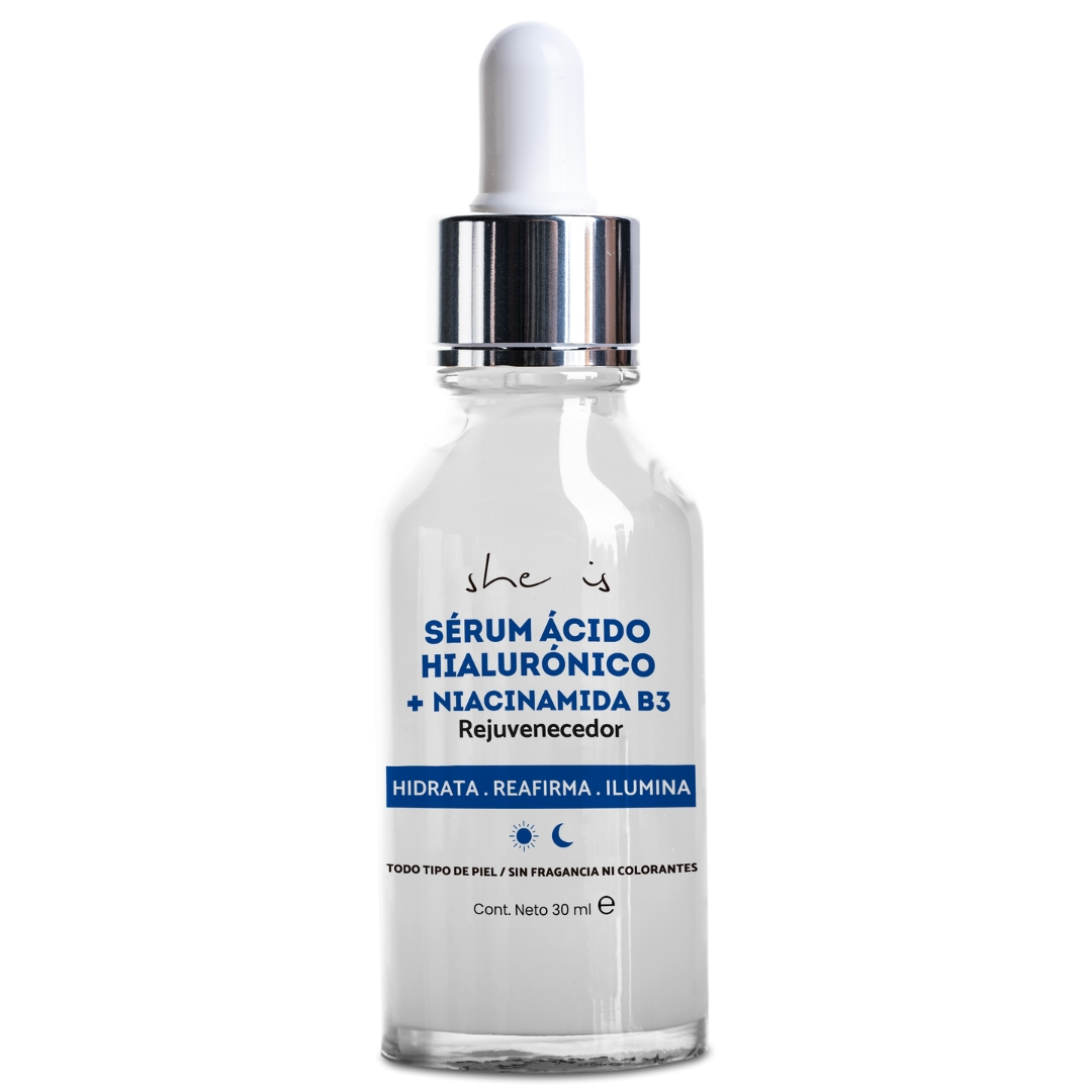 Serum Antiedad Doble Ácido Hialurónico + Niacinamida B3, She is skincare 