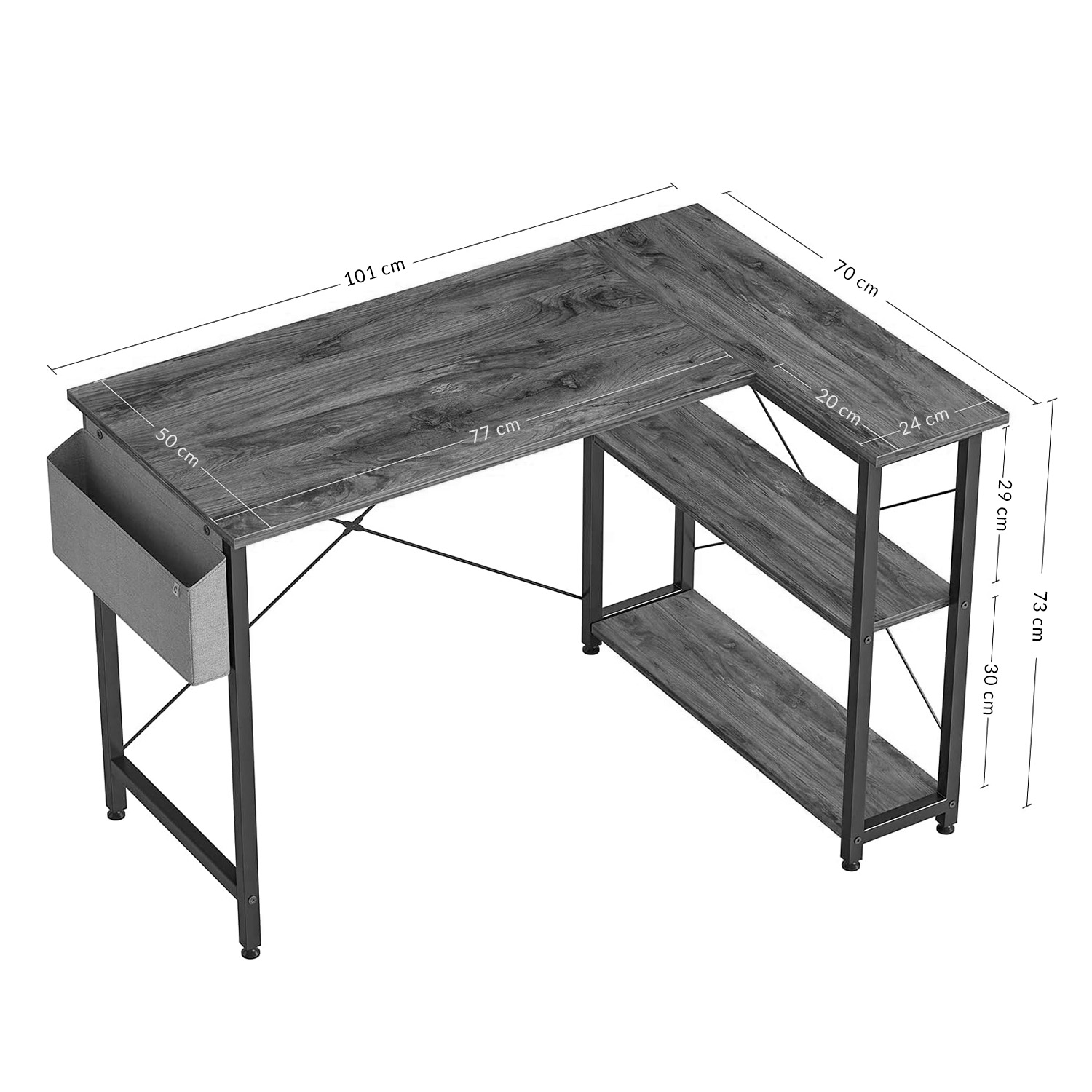 Escritorio Esquinero Pequeño Home Office Bossa Groelandia.