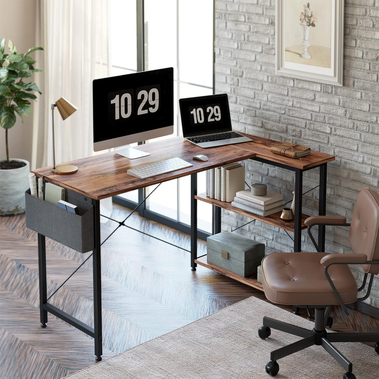 Escritorio Esquinero Pequeño Home Office Bossa Groelandia.