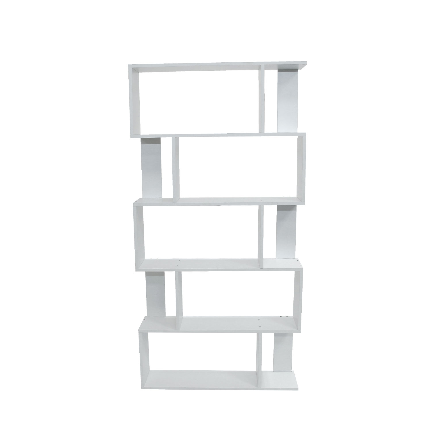 Librero Sippar Biblioteca Moderno Bossa Blanco 5 Niveles.